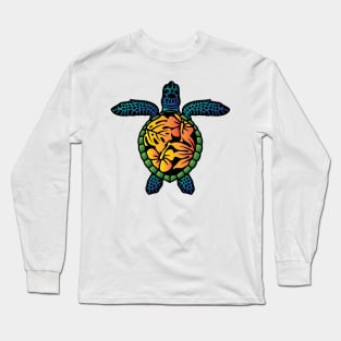 Tropical Sea Turtle Long Sleeve T-Shirt